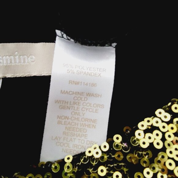 Chloe & Jasmine Womens Top Plus Size 3X Cold Shoulder Sequins Stretch Pullover - Picture 4 of 4